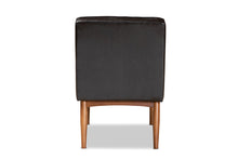 Load image into Gallery viewer, Baxton Studio Daymond Mid-Century Modern Dark Brown Faux Leather Upholstered and Walnut Brown Finished Wood Dining Chair