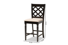 Load image into Gallery viewer, Baxton Studio Ramiro Modern and Contemporary Transitional Sand Fabric Upholstered and Dark Brown Finished Wood 2-Piece Counter Stool Set