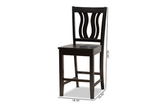 Load image into Gallery viewer, Baxton Studio Fenton Modern and Contemporary Transitional Dark Brown Finished Wood 2-Piece Counter Stool Set