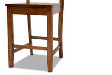Load image into Gallery viewer, Baxton Studio Fenton Modern and Contemporary Transitional Walnut Brown Finished Wood 2-Piece Counter Stool Set
