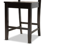 Load image into Gallery viewer, Baxton Studio Gervais Modern and Contemporary Transitional Dark Brown Finished Wood 2-Piece Counter Stool Set