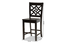 Load image into Gallery viewer, Baxton Studio Nicolette Modern and Contemporary Transitional Dark Brown Finished Wood 2-Piece Counter Stool Set