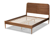 Load image into Gallery viewer, Baxton Studio Kassidy Classic and Traditional Walnut Brown Finished Wood Queen Size Platform Bed