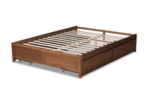 Load image into Gallery viewer, Baxton Studio Yara Modern and Contemporary Walnut Brown Finished Wood Queen Size 4-Drawer Platform Storage Bed Frame