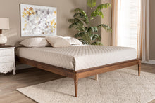 Load image into Gallery viewer, Baxton Studio Tallis Classic and Traditional Walnut Brown Finished Wood Queen Size Bed Frame