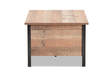 Load image into Gallery viewer, Baxton Studio Vaughan Modern and Contemporary Two-Tone Rustic Oak Brown and Black Finished Wood Coffee Table