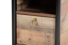 Load image into Gallery viewer, Baxton Studio Vaughan Modern and Contemporary Two-Tone Rustic Oak Brown and Black Finished Wood Nightstand