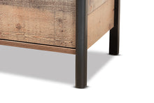 Load image into Gallery viewer, Baxton Studio Vaughan Modern and Contemporary Two-Tone Rustic Oak Brown and Black Finished Wood Nightstand