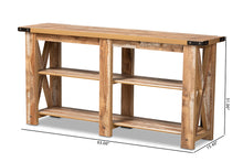Load image into Gallery viewer, Baxton Studio Angelo Modern and Contemporary Rustic Oak Brown Finished Wood Console Table