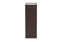 Load image into Gallery viewer, Baxton Studio Walker Modern and Contemporary Dark Brown and Gold Finished Wood Shoe Cabinet with Faux Marble Top