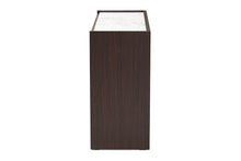 Load image into Gallery viewer, Baxton Studio Walker Modern and Contemporary Dark Brown and Gold Finished Wood 6-Drawer Dresser with Faux Marble Top