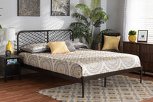 Load image into Gallery viewer, Baxton Studio Dora Modern and Contemporary Industrial Black Finished Metal Queen Size Platform Bed