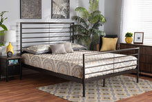 Load image into Gallery viewer, Baxton Studio Alva Modern and Contemporary Industrial Black Finished Metal Full Size Platform Bed