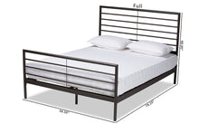 Load image into Gallery viewer, Baxton Studio Alva Modern and Contemporary Industrial Black Finished Metal Full Size Platform Bed