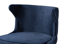Load image into Gallery viewer, Baxton Studio Sagira Modern and Contemporary Transitional Navy Blue Velvet Fabric Upholstered and Walnut Brown Finished Wood 2-Piece Counter Stool Set