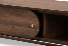 Load image into Gallery viewer, Baxton Studio Dena Mid-Century Modern Walnut Brown Wood and Gold Finished TV Stand