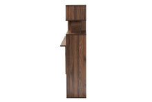 Load image into Gallery viewer, Baxton Studio Foster Modern and Contemporary Walnut Brown Finished Wood Storage Desk with Shelves