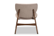 Load image into Gallery viewer, Baxton Studio Benito Mid-Century Modern Transitional Beige Fabric Upholstered and Walnut Brown Finished Wood Accent Chair