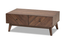 Load image into Gallery viewer, Baxton Studio Hartman Mid-Century Modern Walnut Brown Finished Wood Coffee Table