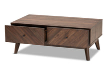 Load image into Gallery viewer, Baxton Studio Hartman Mid-Century Modern Walnut Brown Finished Wood Coffee Table