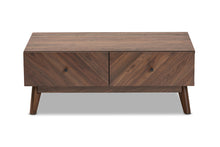 Load image into Gallery viewer, Baxton Studio Hartman Mid-Century Modern Walnut Brown Finished Wood Coffee Table