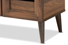 Load image into Gallery viewer, Baxton Studio Salma Modern and Contemporary Walnut Brown Finished Wood 2-Door Shoe Storage Cabinet