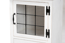 Load image into Gallery viewer, Baxton Studio Faron Classic and Traditional Farmhouse Two-Tone Distressed White and Oak Brown Finished Wood 2-Drawer Storage Cabinet