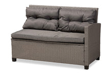 Load image into Gallery viewer, Baxton Studio Darian Modern and Contemporary Grey Fabric Upholstered and Grey Synthetic Rattan 4-Piece Patio Set