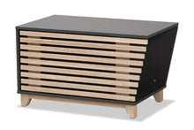 Load image into Gallery viewer, Baxton Studio Eckhart Modern and Contemporary Two-Tone Dark Grey and Oak Finished Wood Cat Litter Box Cover House