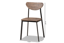 Load image into Gallery viewer, Baxton Studio Ornette Mid-Century Modern Walnut Brown Finished Wood and Black Metal 4-Piece Dining Chair Set