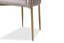 Load image into Gallery viewer, Baxton Studio Ballard Modern Luxe and Glam Grey Velvet Fabric Upholstered and Gold Finished Metal Dining Chair