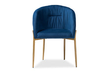 Load image into Gallery viewer, Baxton Studio Ballard Modern Luxe and Glam Navy Blue Velvet Fabric Upholstered and Gold Finished Metal Dining Chair