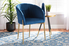 Load image into Gallery viewer, Baxton Studio Ballard Modern Luxe and Glam Navy Blue Velvet Fabric Upholstered and Gold Finished Metal Dining Chair