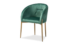 Load image into Gallery viewer, Baxton Studio Ballard Modern Luxe and Glam Green Velvet Fabric Upholstered and Gold Finished Metal Dining Chair