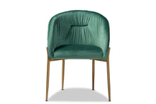 Load image into Gallery viewer, Baxton Studio Ballard Modern Luxe and Glam Green Velvet Fabric Upholstered and Gold Finished Metal Dining Chair