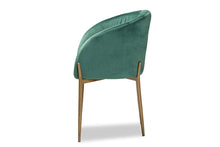 Load image into Gallery viewer, Baxton Studio Ballard Modern Luxe and Glam Green Velvet Fabric Upholstered and Gold Finished Metal Dining Chair