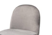 Load image into Gallery viewer, Baxton Studio Fantine Modern Luxe and Glam Grey Velvet Fabric Upholstered and Gold Finished Metal 2-Piece Dining Chair Set