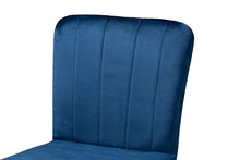 Load image into Gallery viewer, Baxton Studio Preston Modern Luxe and Glam Navy Blue Velvet Fabric Upholstered and Two-Tone Black and Gold Finished Metal 2-Piece Bar Stool Set