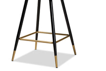 Load image into Gallery viewer, Baxton Studio Preston Modern Luxe and Glam Green Velvet Fabric Upholstered and Two-Tone Black and Gold Finished Metal 2-Piece Bar Stool Set