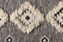 Load image into Gallery viewer, Baxton Studio Avia Modern and Contemporary Black and Ivory Handwoven Wool Area Rug