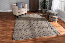 Load image into Gallery viewer, Baxton Studio Berries Modern and Contemporary Natural Brown and Blue Handwoven Jute Blend Area Rug