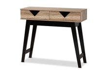 Load image into Gallery viewer, Baxton Studio Wales Modern and Contemporary Light Brown Finished Wood 2-Drawer Console Table