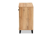 Load image into Gallery viewer, Baxton Studio Coolidge Modern and Contemporary Oak Brown Finished Wood 2-Door Shoe Storage Cabinet