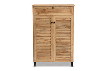 Load image into Gallery viewer, Baxton Studio Coolidge Modern and Contemporary Oak Brown Finished Wood 5-Shelf Shoe Storage Cabinet