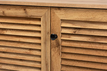 Load image into Gallery viewer, Baxton Studio Coolidge Modern and Contemporary Oak Brown Finished Wood 3-Door Shoe Storage Cabinet