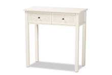 Load image into Gallery viewer, Baxton Studio Lambert Classic and Traditional White Finished Wood 2-Drawer Console Table