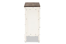 Load image into Gallery viewer, Baxton Studio Levron Classic and Traditional Two-Tone Walnut Brown and Antique White Finished Wood 5-Drawer Storage Cabinet