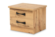 Load image into Gallery viewer, Baxton Studio Colburn Modern and Contemporary Oak Brown Finished Wood 2-Drawer Nightstand