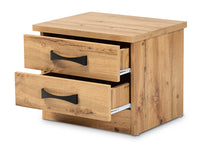Load image into Gallery viewer, Baxton Studio Colburn Modern and Contemporary Oak Brown Finished Wood 2-Drawer Nightstand