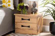 Load image into Gallery viewer, Baxton Studio Colburn Modern and Contemporary Oak Brown Finished Wood 2-Drawer Nightstand